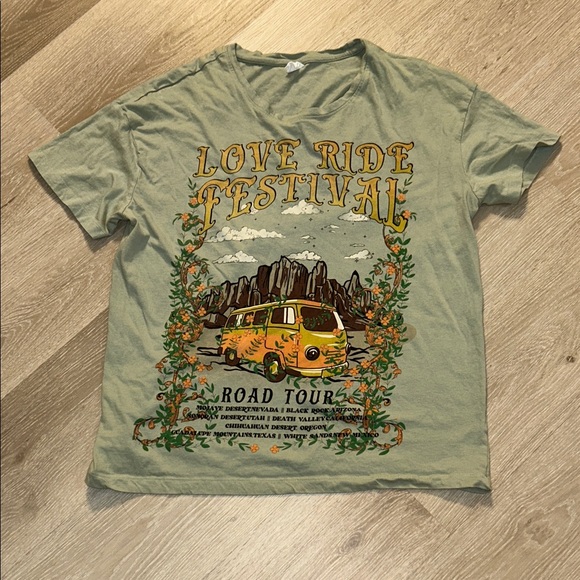 Electric Pink Tops - Electric Pink Love Ride Festival Graphic Tee